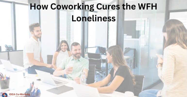 Coworking environment helping professionals overcome WFH Loneliness through collaboration and team interaction